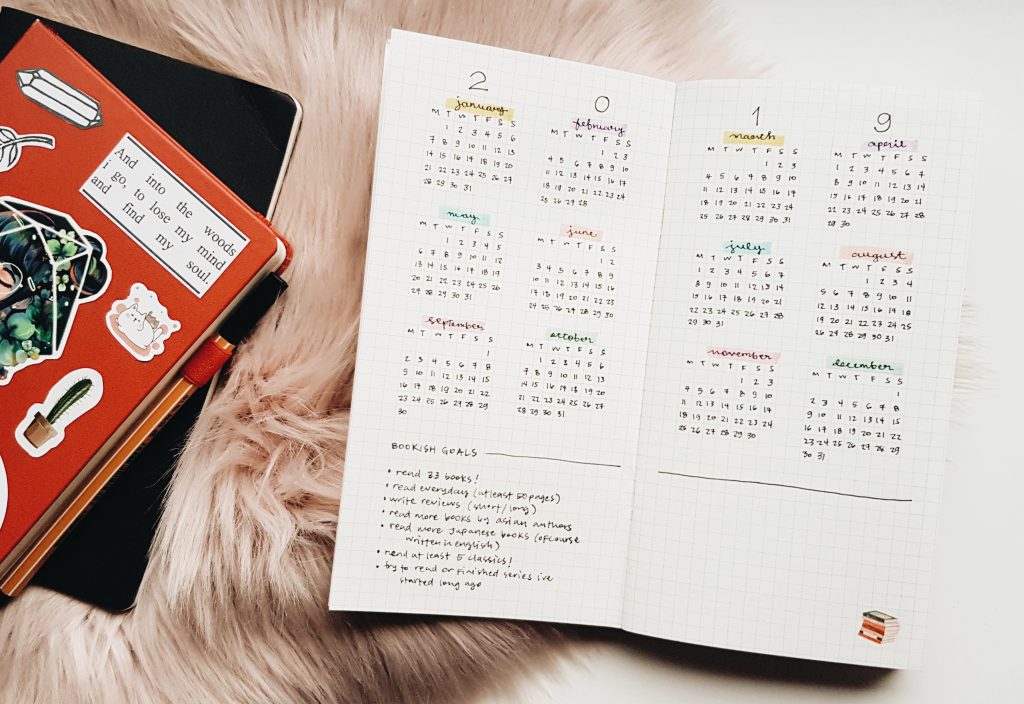 My 2019 Bullet Journal and Reading Trackers – The Last Reader